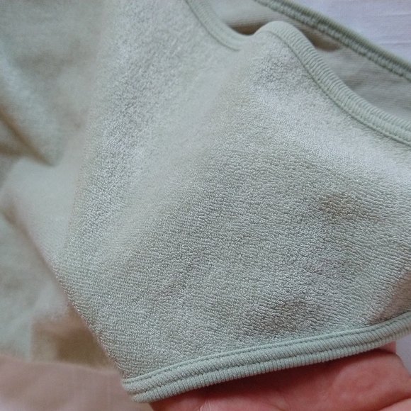 Zara Terrycloth one shoulder bodysuit size XS-Small Light Green Pull-on - Picture 12 of 13